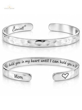 Engraved Sympathy Cuff Bracelet 316L Stainless Steel Memorial Gift